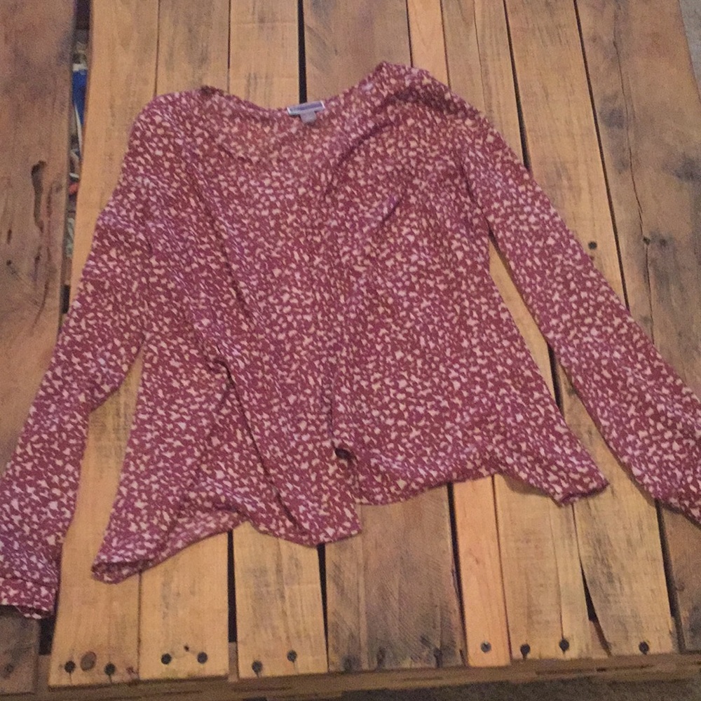 Open back pink blouse